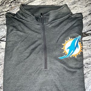 Miami dolphins quarter zip up shirt